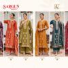 Alok Sargun Edition 8 Viscose Maslin Jacquard Hand Work Dress Material Wholesale