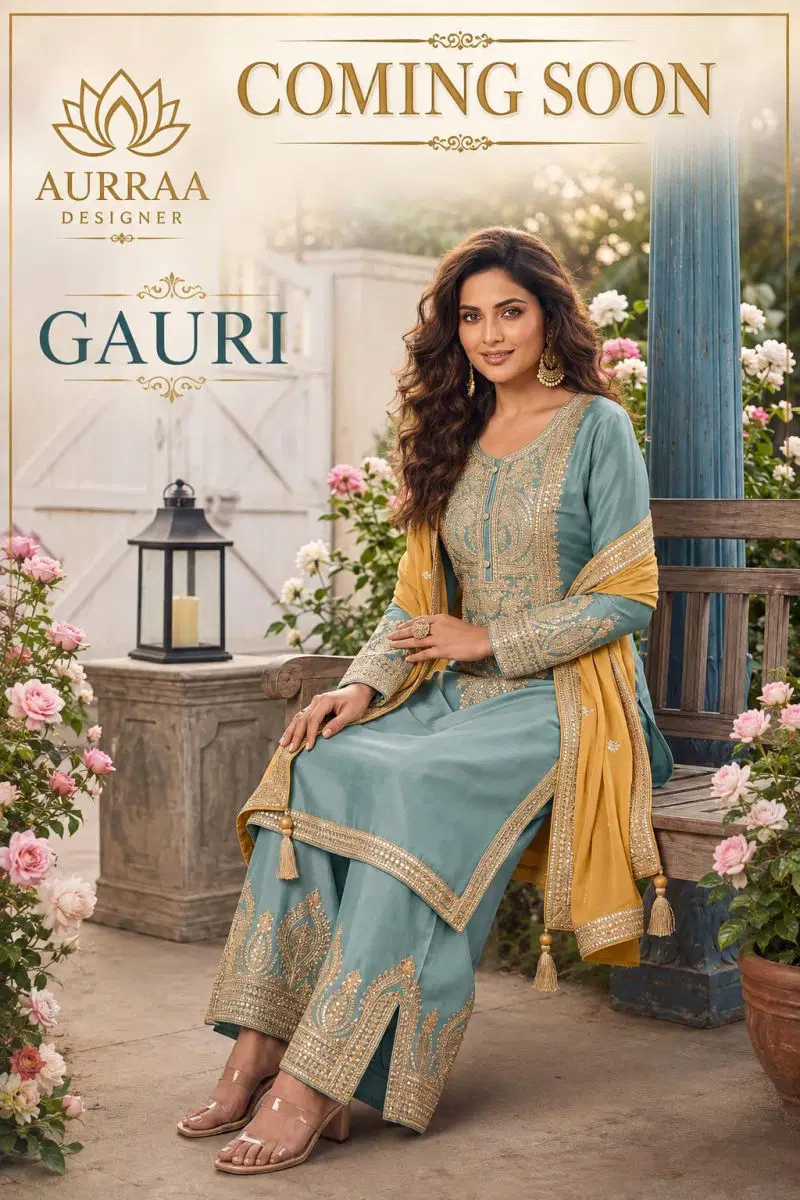 Aurraa Gauri Chinon Embroidered Salwar Kameez Collection Wholesale