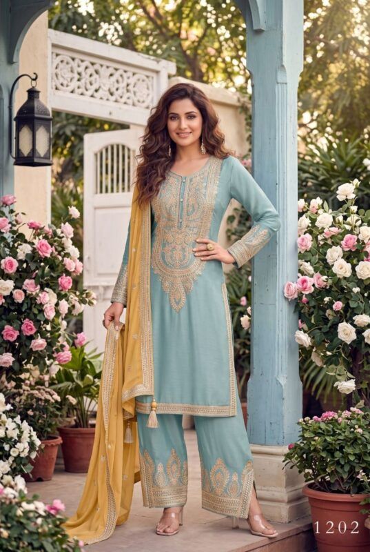 Buy Aurraa Gauri Chinon Embroidered Salwar Kameez Collection Wholesale 2026