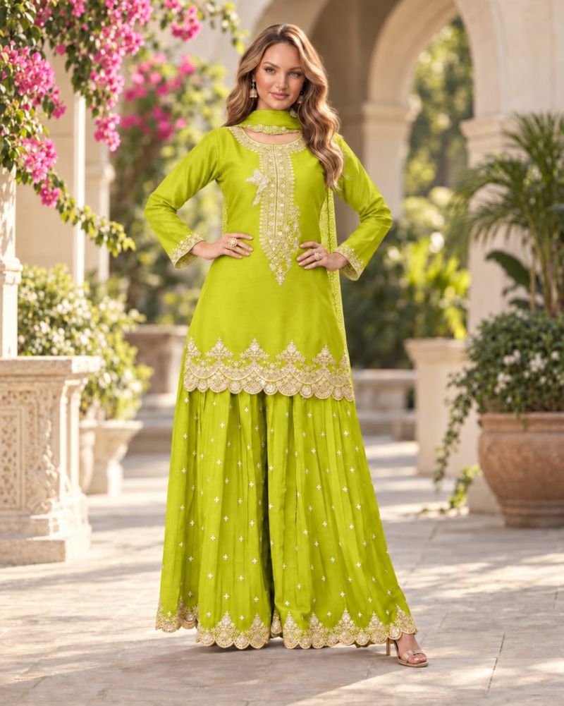 Buy Aurraa Rangoon Premium Chinon Embroidered Salwar Kameez Collection Wholesale 2026