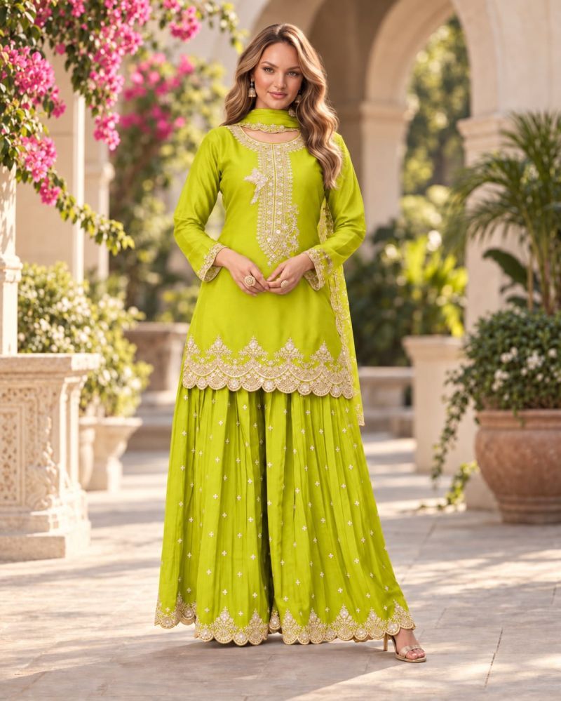 Buy Aurraa Rangoon Premium Chinon Embroidered Salwar Kameez Collection Wholesale 2026