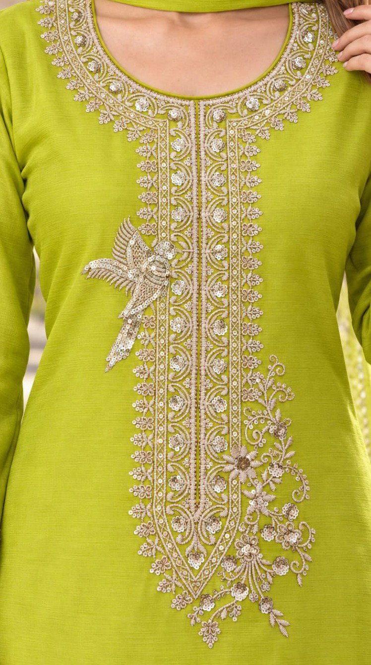 Buy Aurraa Rangoon Premium Chinon Embroidered Salwar Kameez Collection Wholesale 2026