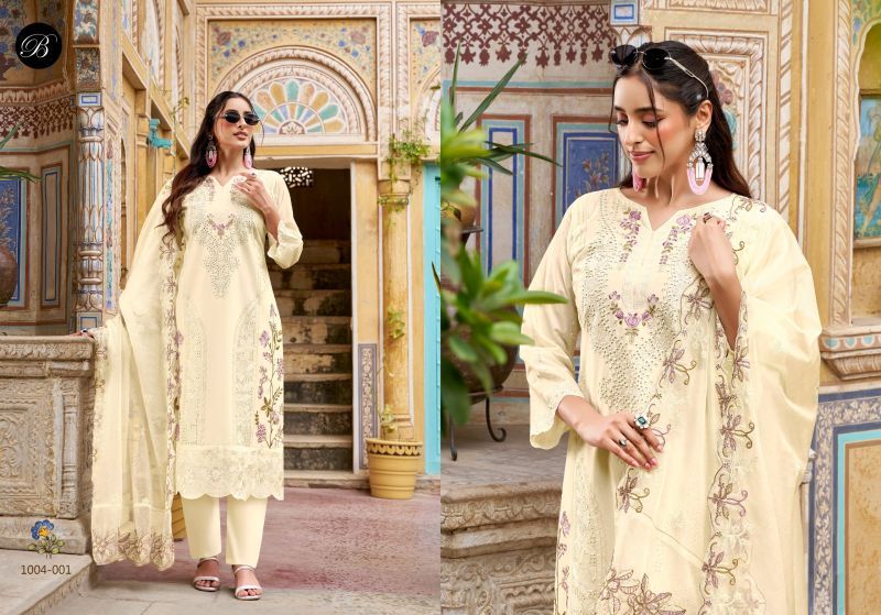 Belliza Khwaish Pure Cotton Lawn Embroidered Dress Material Wholesale