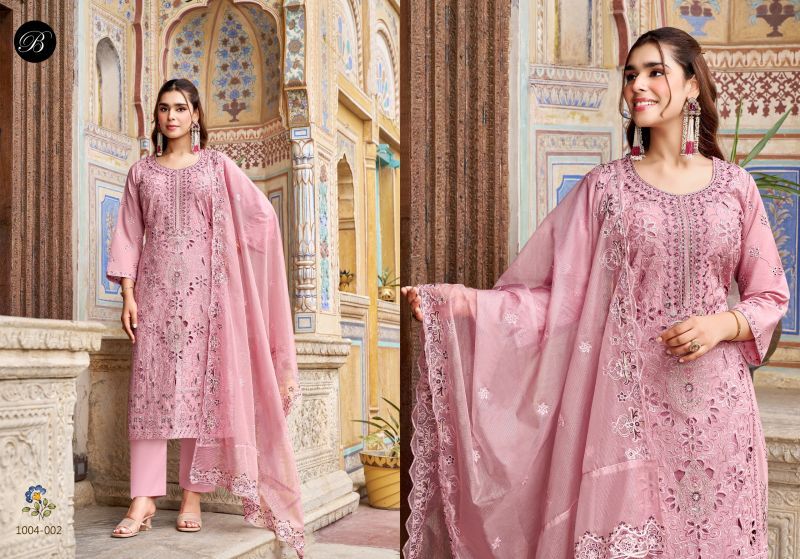 Belliza Khwaish Pure Cotton Lawn Embroidered Dress Material Wholesale