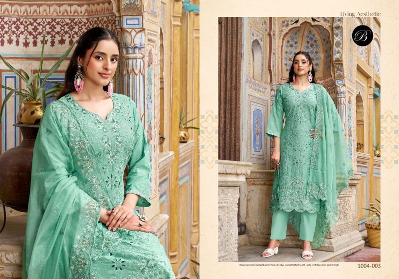 Belliza Khwaish Pure Cotton Lawn Embroidered Dress Material Wholesale