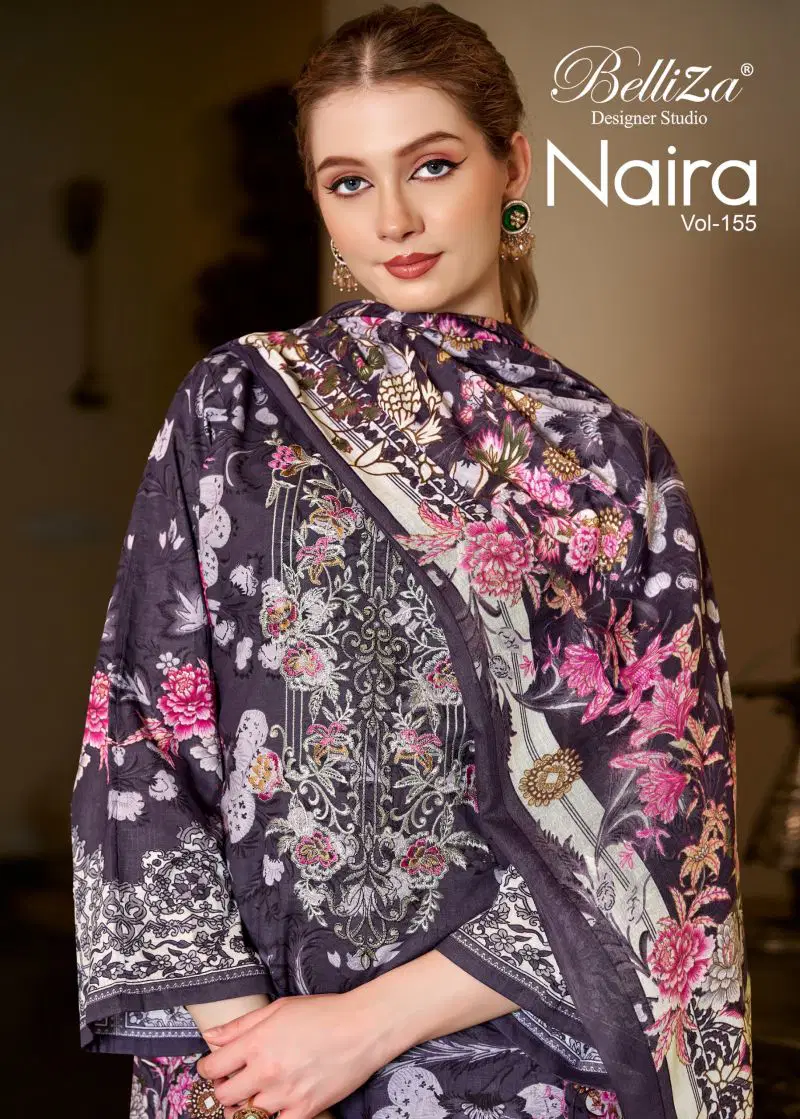Belliza Naira Vol 155 Cotton Digital Printed Dress Material Collection Wholesale