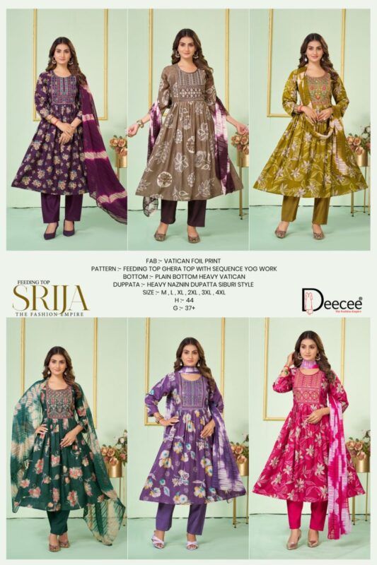 Beautiful Deecee Srija Vol 2 Vatican Foil Print Sequence Work Kurti With Bottom Dupatta Wholesale 2026