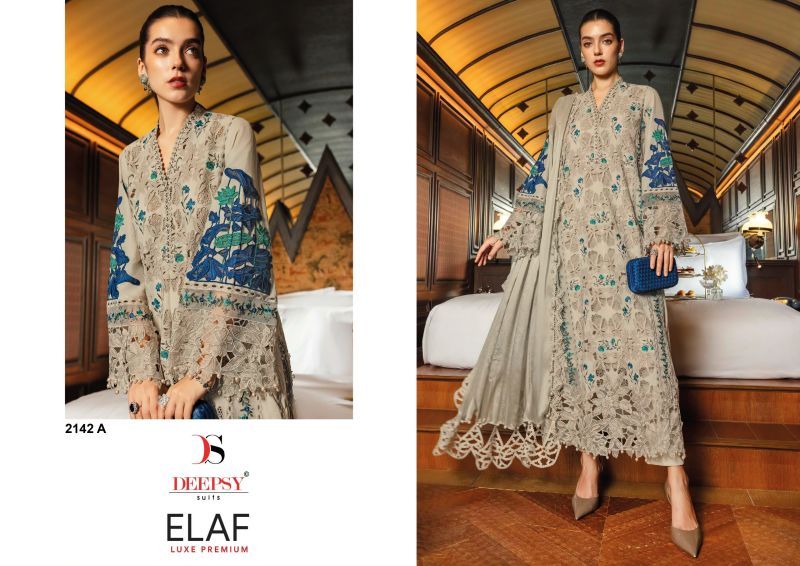 Deepsy Elaf Luxe Premium Cotton Self Embroidered Salwar Kameez Wholesale