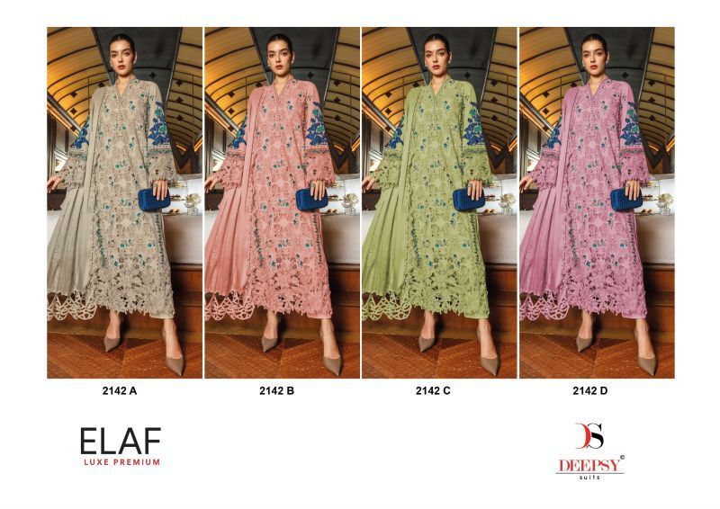 Deepsy Elaf Luxe Premium Cotton Self Embroidered Salwar Kameez Wholesale