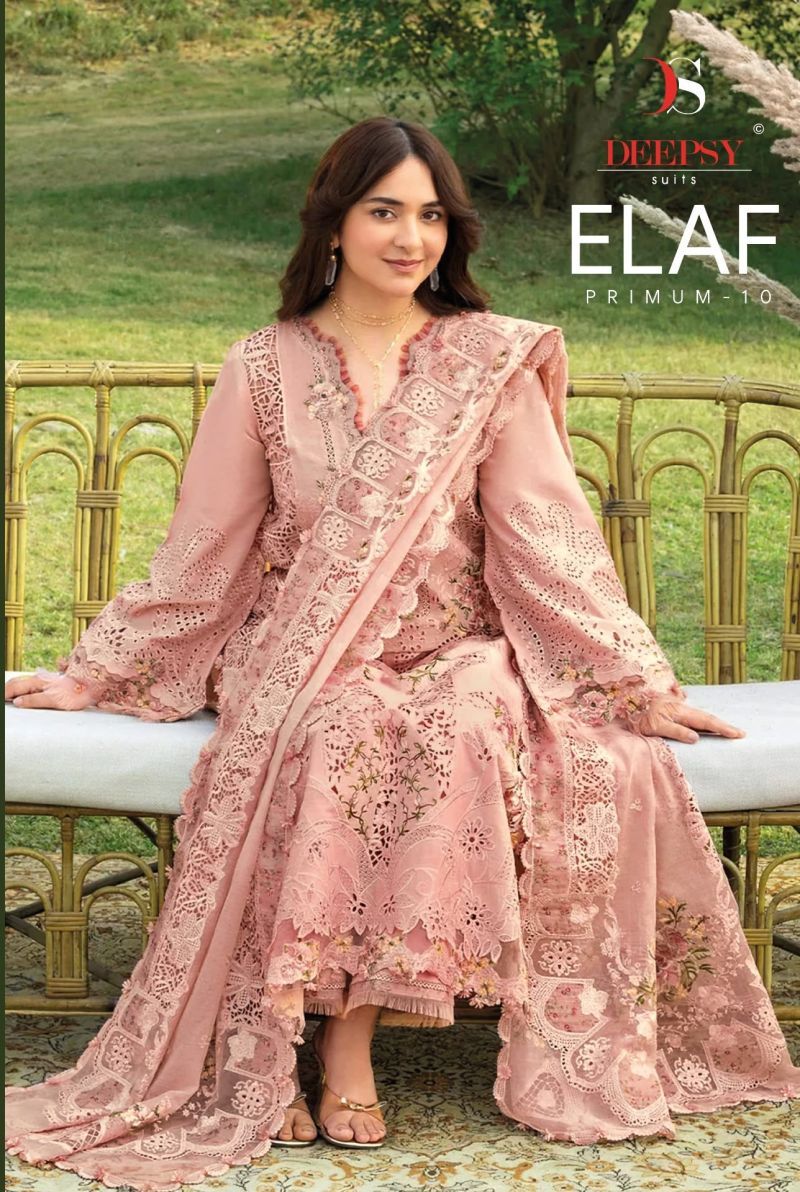 Deepsy Elaf Premium Vol 10 Cotton Self Embroidered Salwar Kameez Wholesale