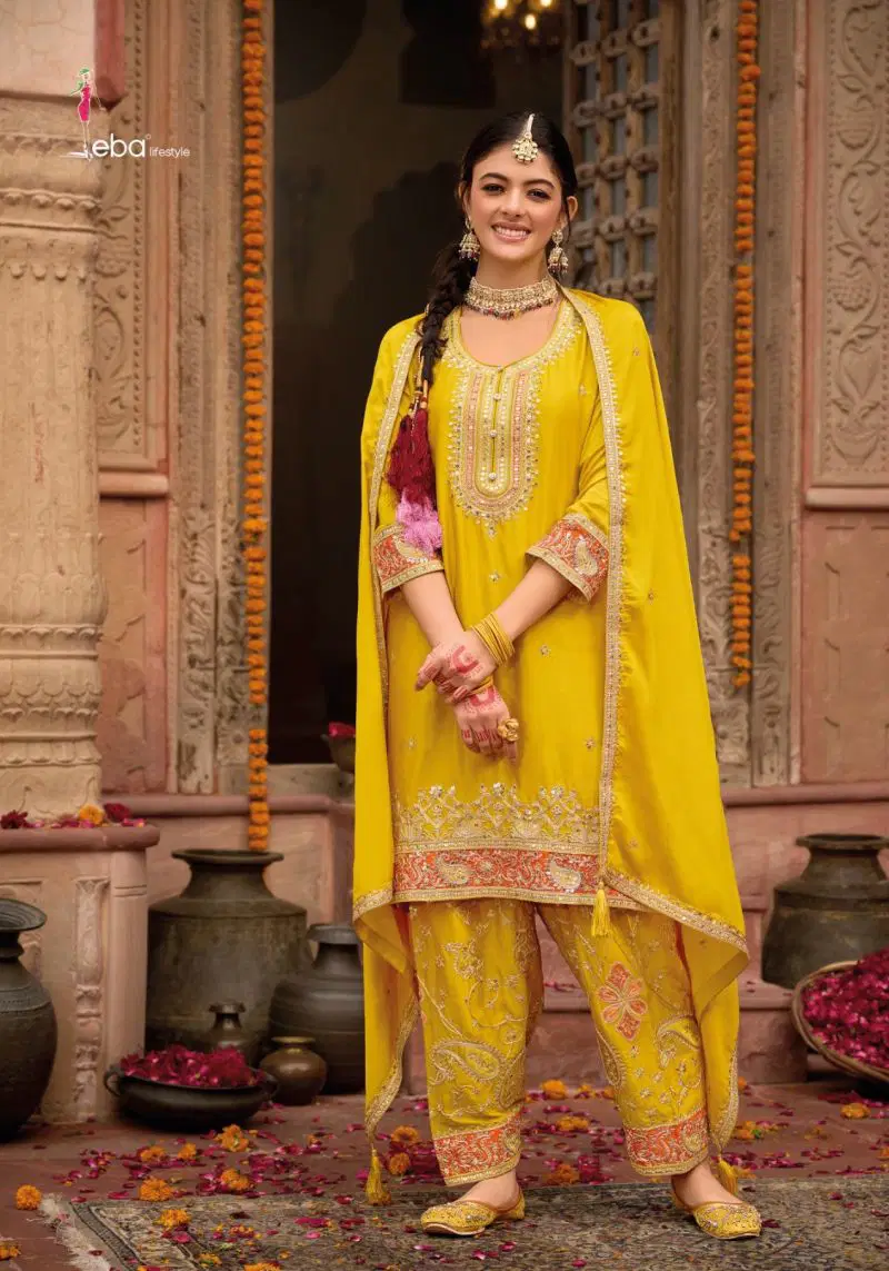 Eba D 1818 Chinon Embroidered Salwar Kameez Collection Wholesale