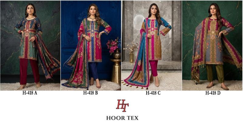 Buy Hoor Tex 418 A To D Muslin Printed Designer Salwar Kameez Collection Wholesale 2026