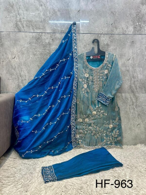 Buy Hoor Tex 963 A To D Fandy Embroidered Beads Work Farshi Salwar Kameez Wholesale 2026