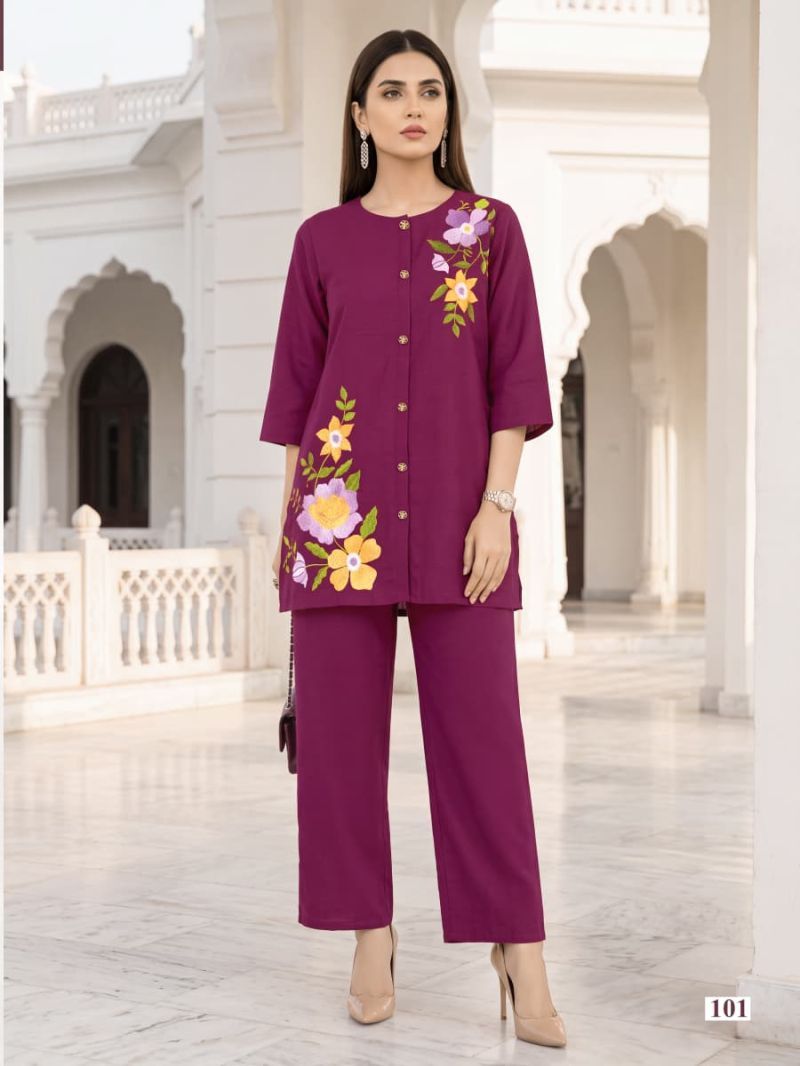 Beautiful Ossm Pihu 101 To 106 Mul Chanderi Embroidered Co Ord Set Collection Wholesale 2026