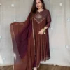 Yasu 1400 Pure Mal Chanderi Anarkali Top Pant Dupatta Set Wholesale Surat