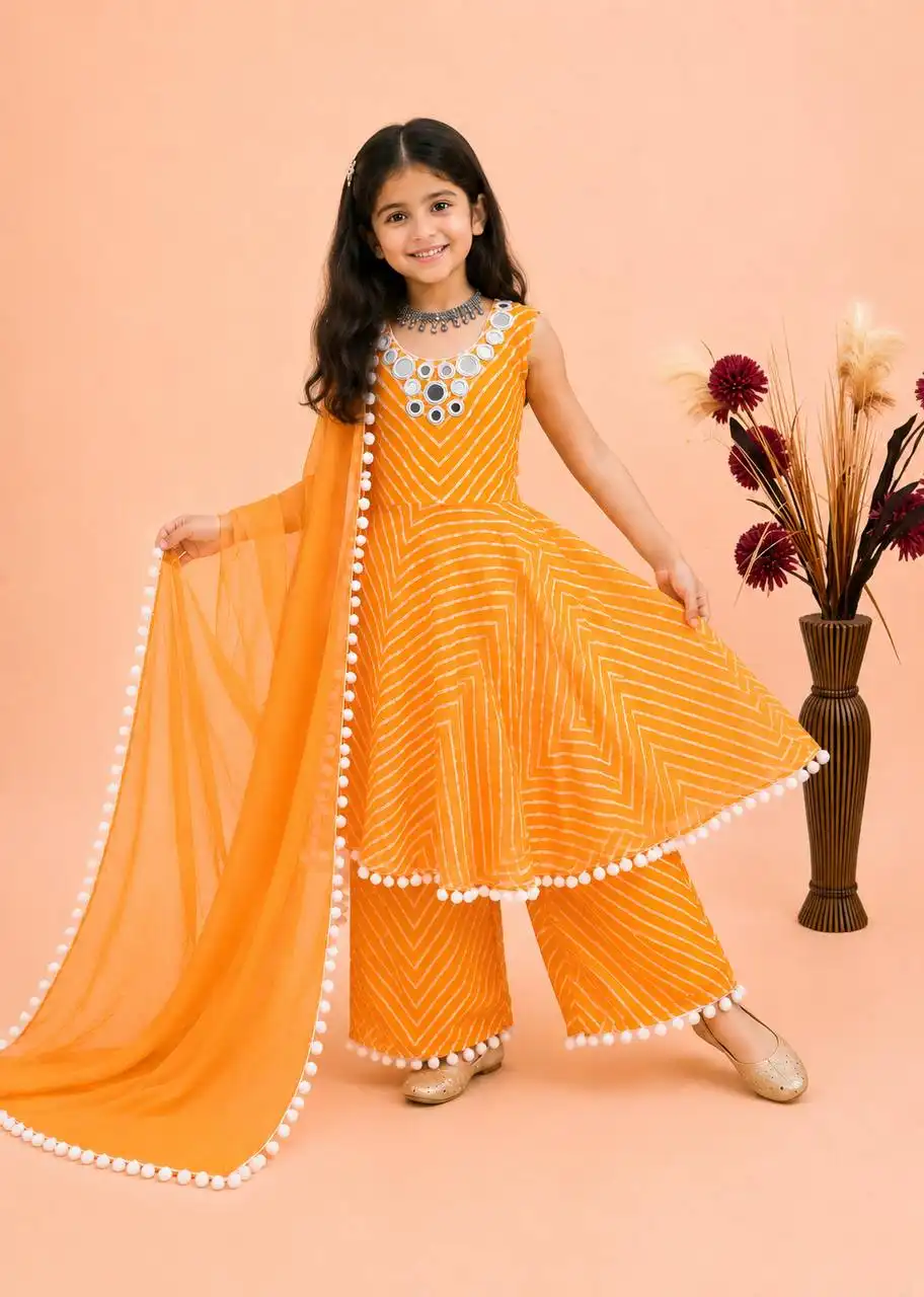 Baby 253 Heavy Fox Georgette With Real mirro Gown Bottom Dupatta Set Wholesale Surat