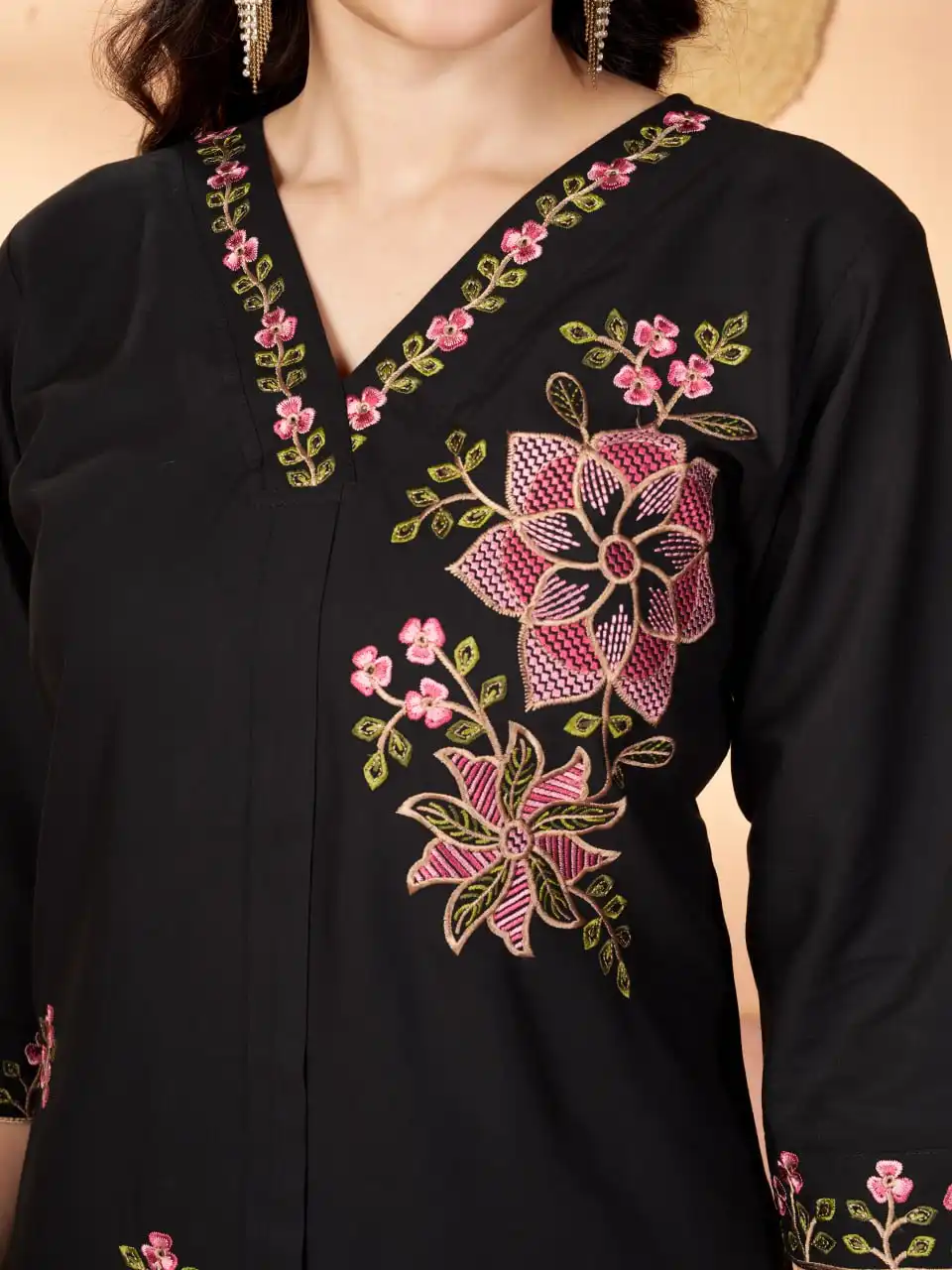 Lila 176 Heavy Rayon With Embroidery Thread Work Co Ord Set Wholesale Surat