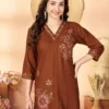 Lila 176 Heavy Rayon With Embroidery Thread Work Co Ord Set Wholesale Surat