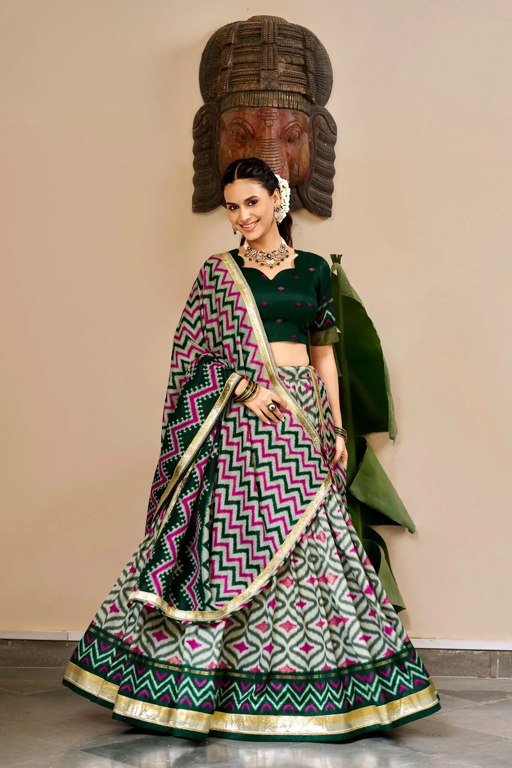 WMN 1208 Tasar Silk Party Wear With Foil Print Lehenga Choli Wholesale Surat