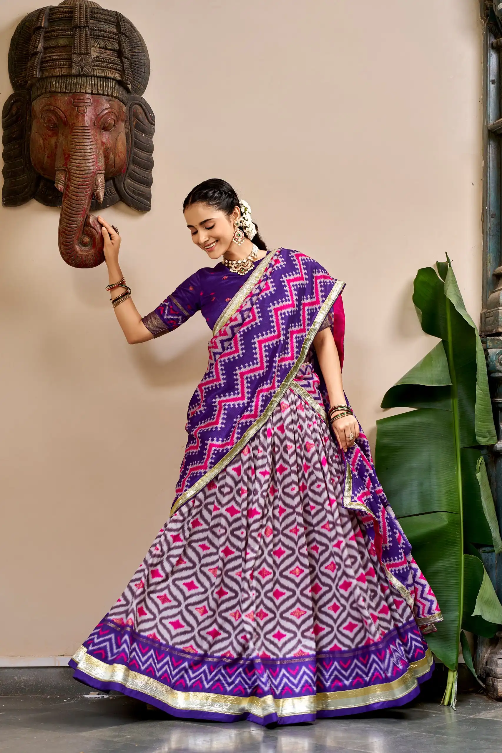 WMN 1208 Tasar Silk Party Wear With Foil Print Lehenga Choli Wholesale Surat