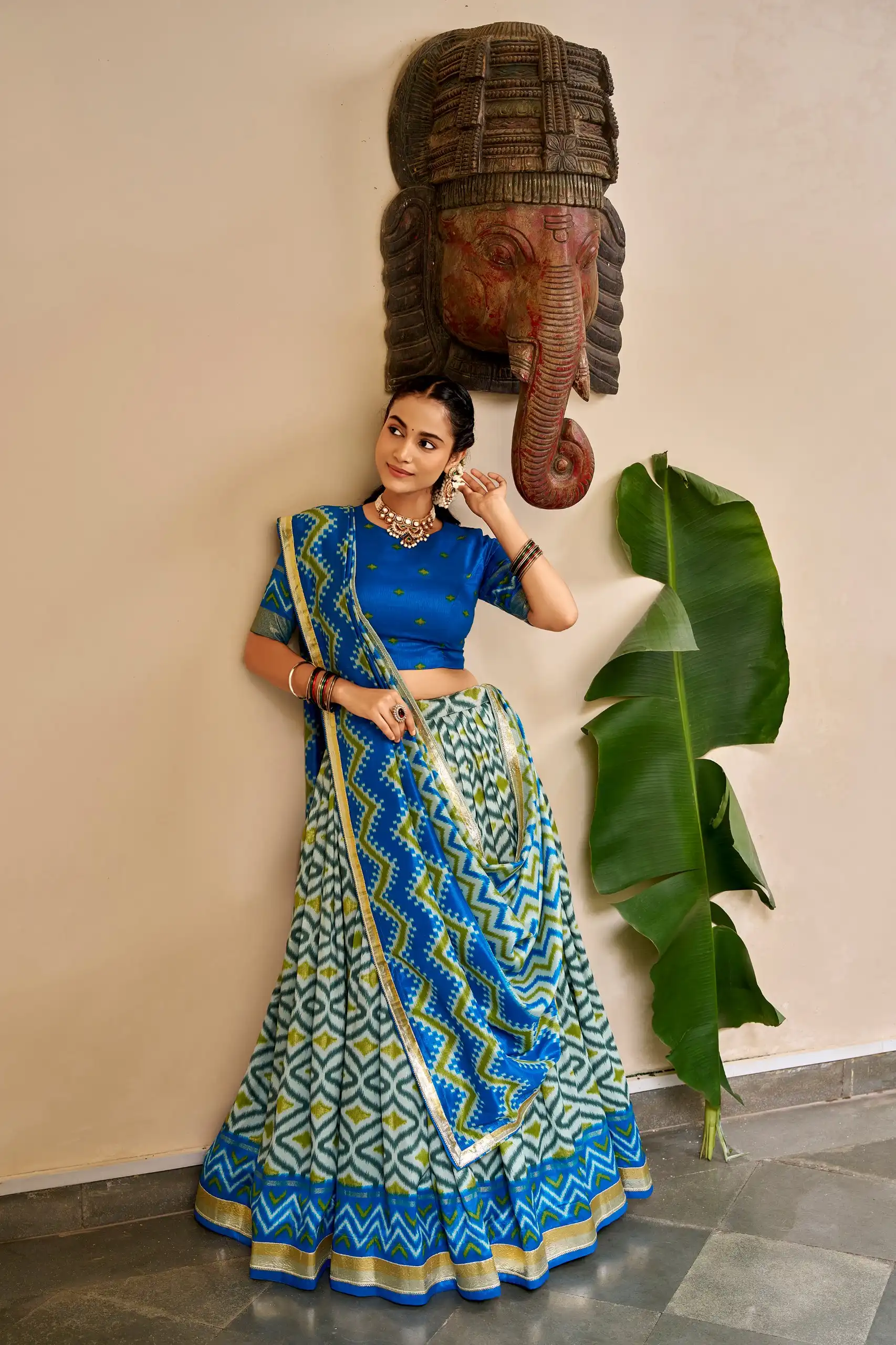 WMN 1208 Tasar Silk Party Wear With Foil Print Lehenga Choli Wholesale Surat