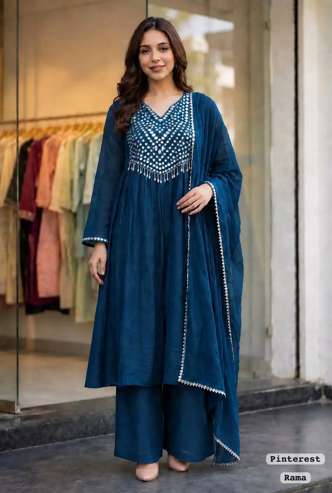 SS2016 Vol 5 Rangoli Crush Silk With Mirror Work Top Bottom Dupatta Set Wholesale Surat