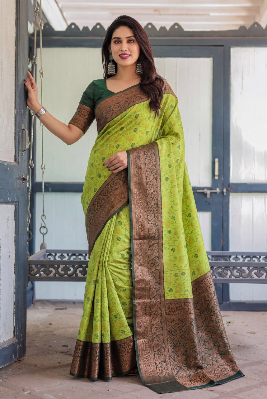 LFK 9078 Banarasi Soft Silk With Zari work Saree Wholesale Supplier
