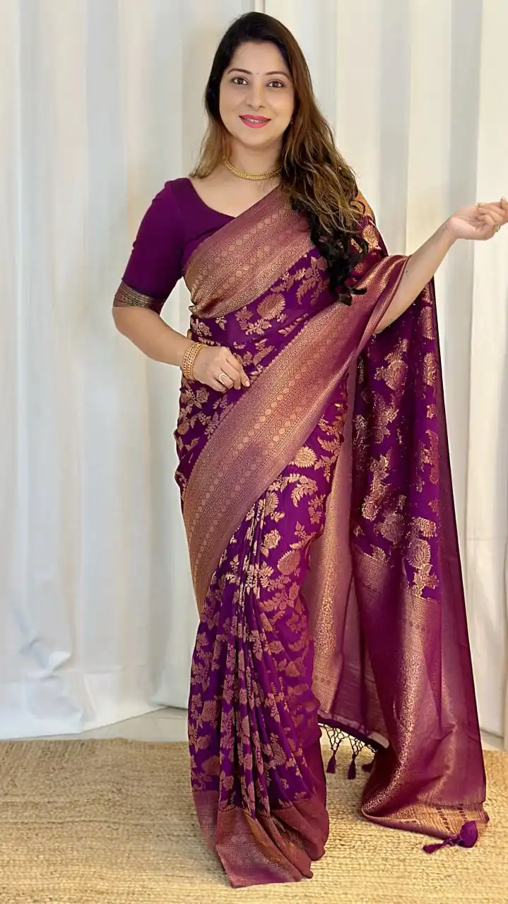 LFK 5364 Banarasi Soft Silk With Zari work Saree Wholesale Supplier