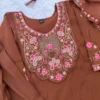 Lila 175 Mal Chanderi & Embroidery Thread With Real Hand Work Anarkali Suit Set Wholesale Surat