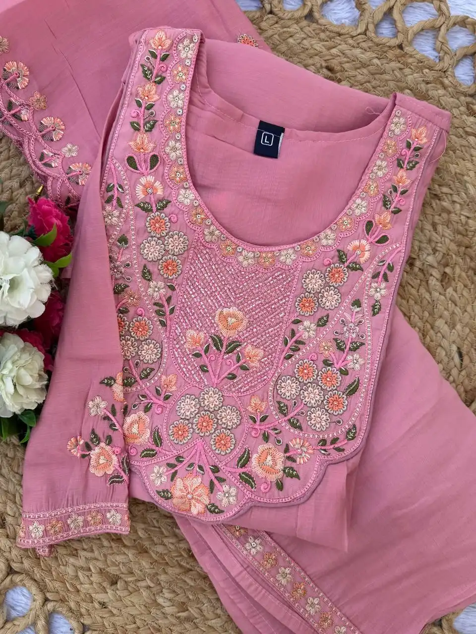 Lila 175 Mal Chanderi & Embroidery Thread With Real Hand Work Anarkali Suit Set Wholesale Surat