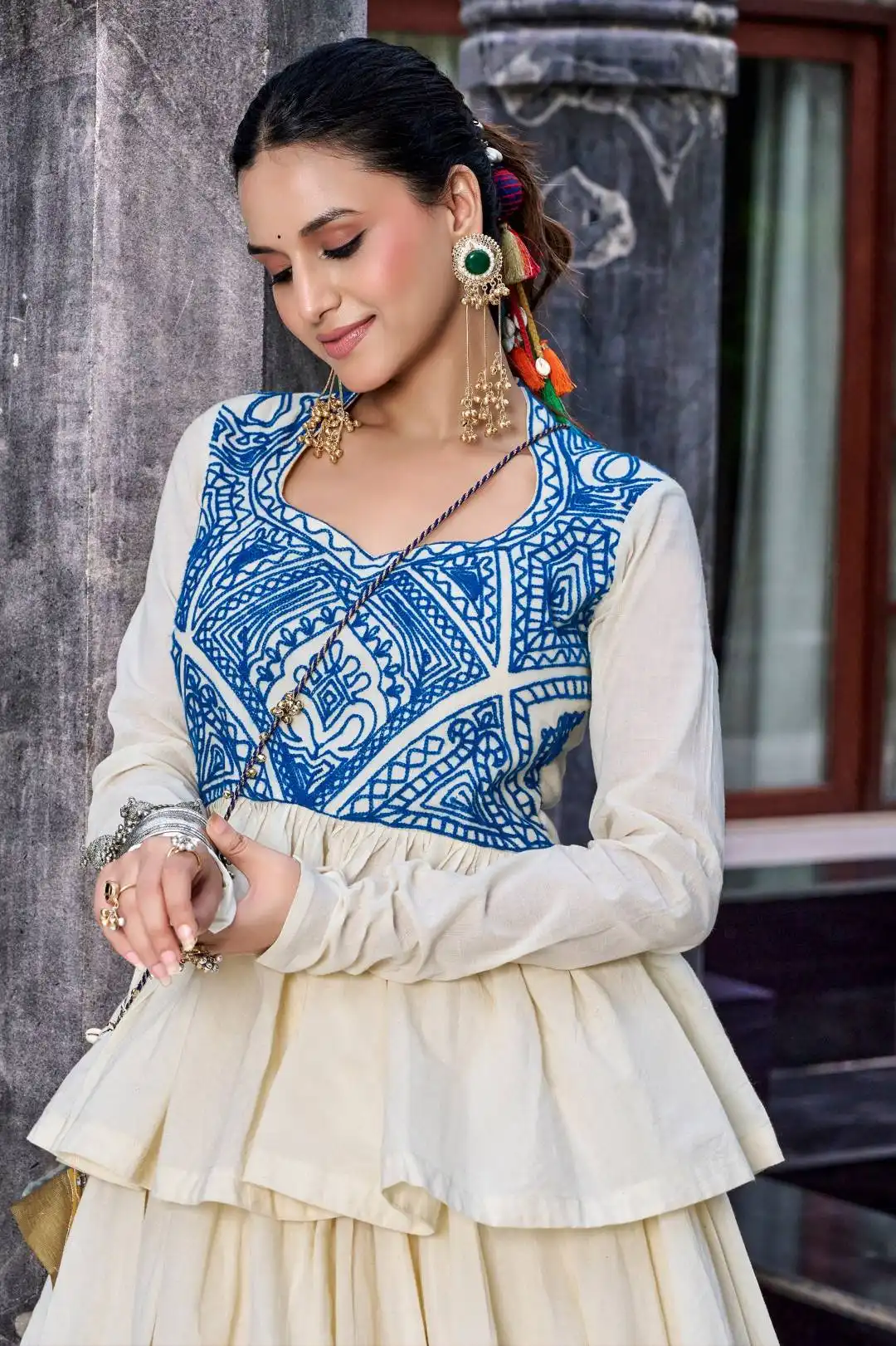 WMN 1754 Pure Cotton With gamthi Work Lehenga Choli Wholesale Surat