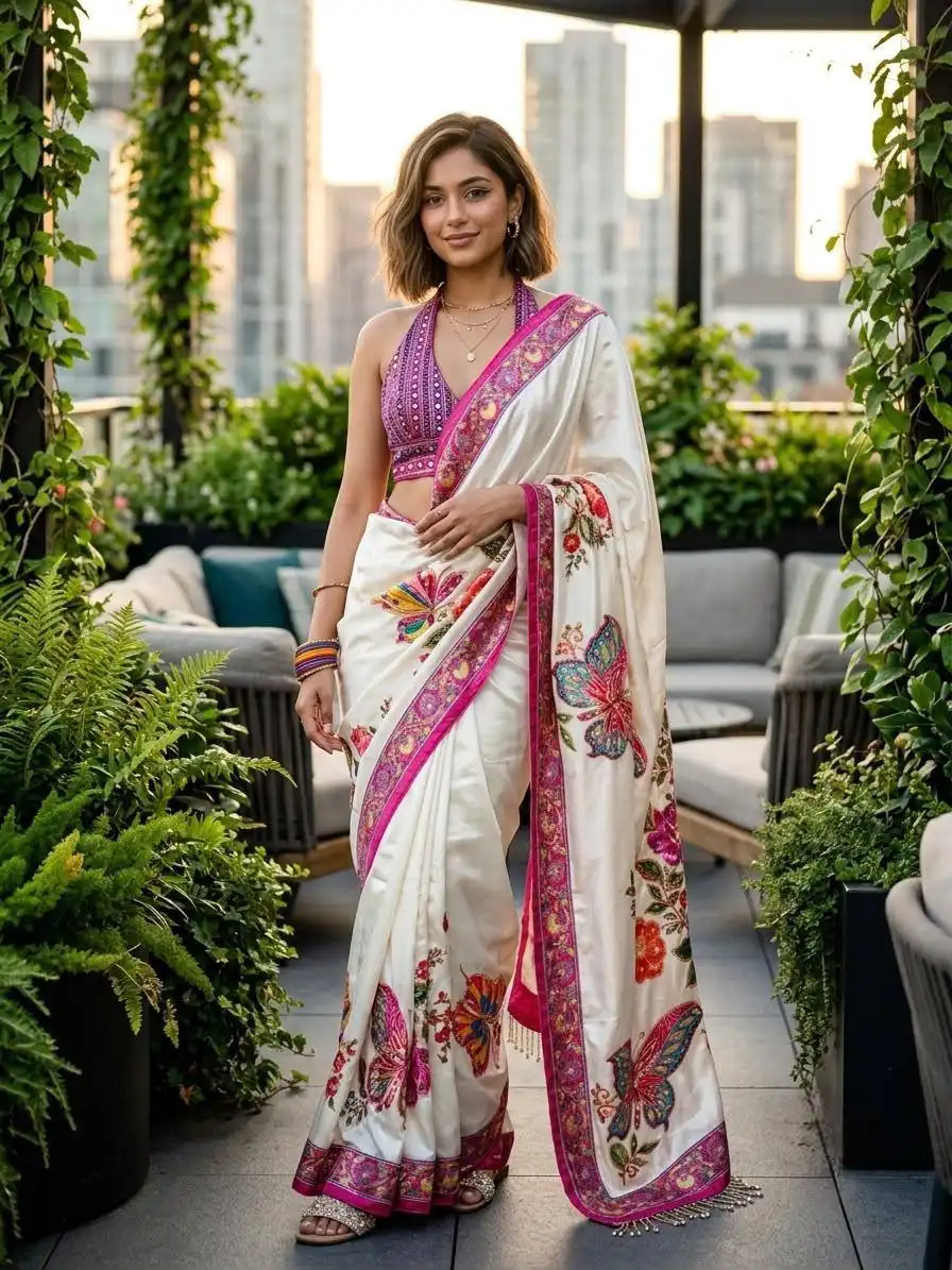 WMS Vol 1109 Soft Modal Creap Silk With Mirror Work Saree Wholesale Surat