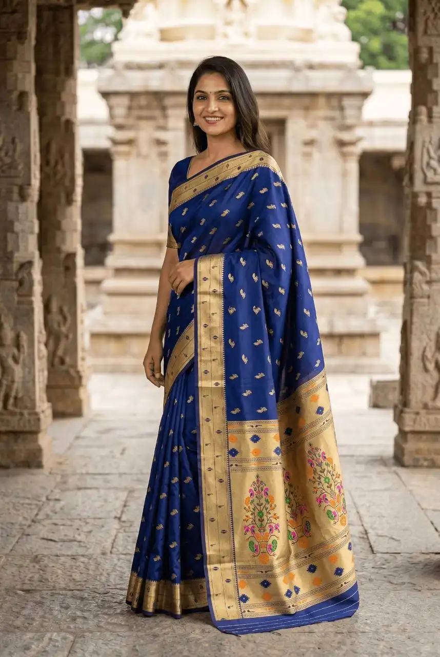 Laxmi 1128 Paithani Silk With Zari Weaving Saree Wholesale Supplier