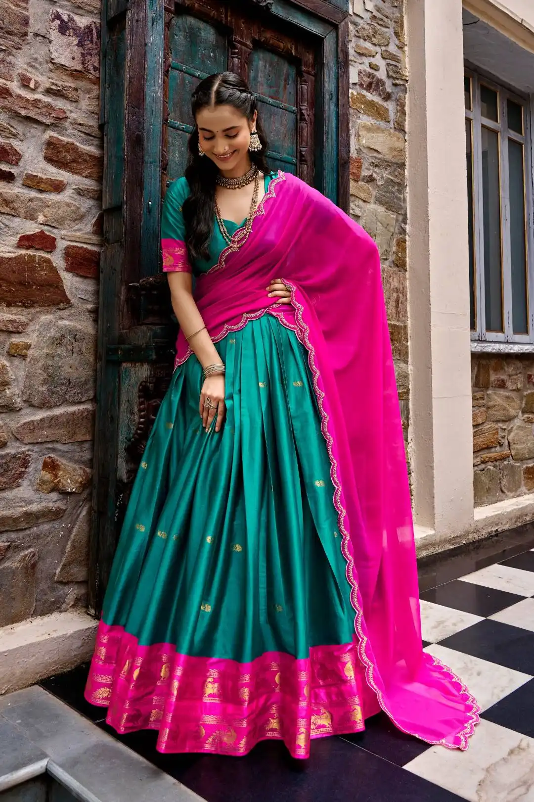 WMN 2101 Rich Cotton Silk With Zari Work Lehenga Choli Wholesale Surat