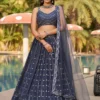 ZEEL 8006 Georgette With Sequins and Foil Mirror Embroidery Work Lehenga Choli Wholesale Surat