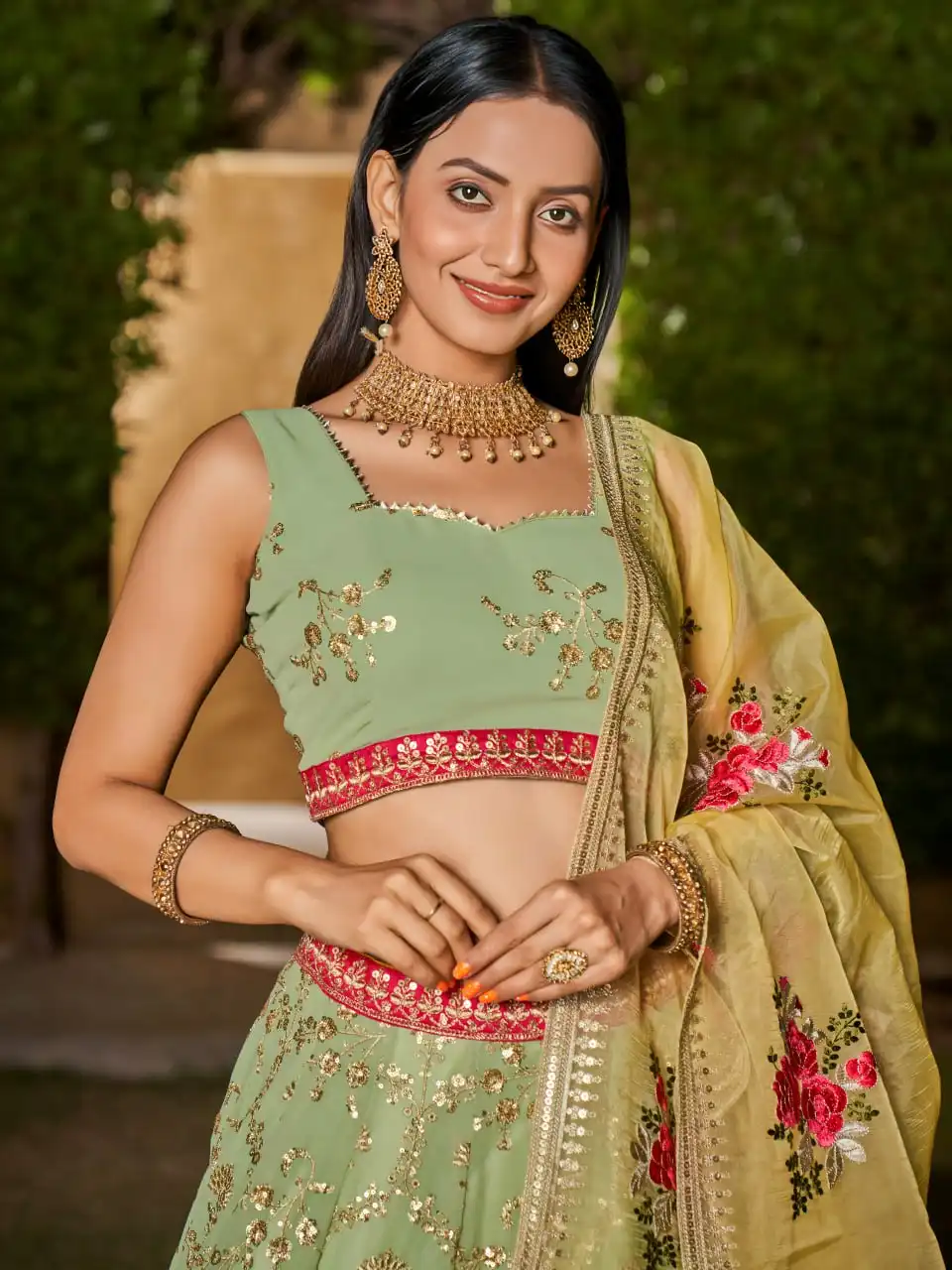 ZEEL 8007 Georgette With Embroidery Work Lehenga Choli Wholesale Supplier