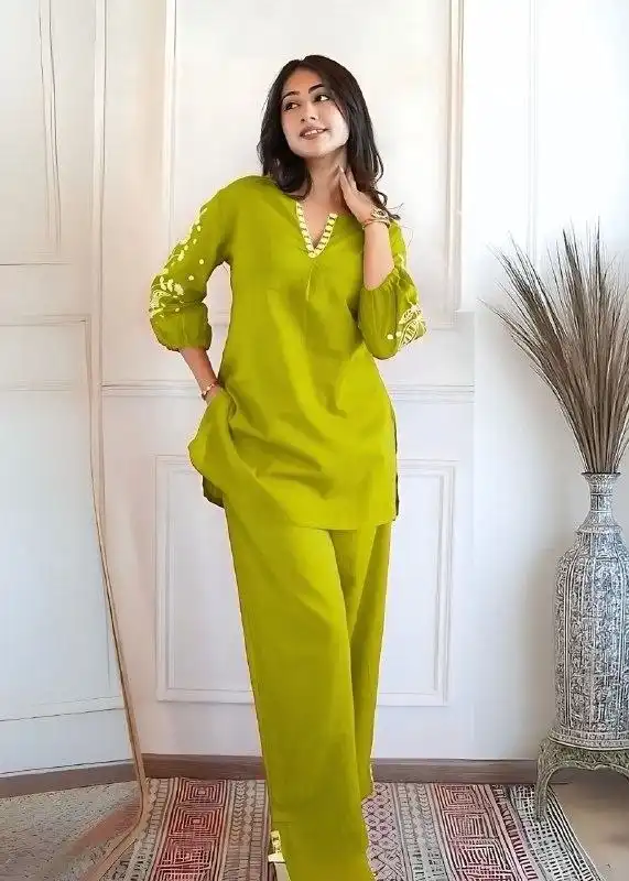 RRD 501 Cotton Flex With Embroidery Work Kurta Bottom Set Wholesale Supplier