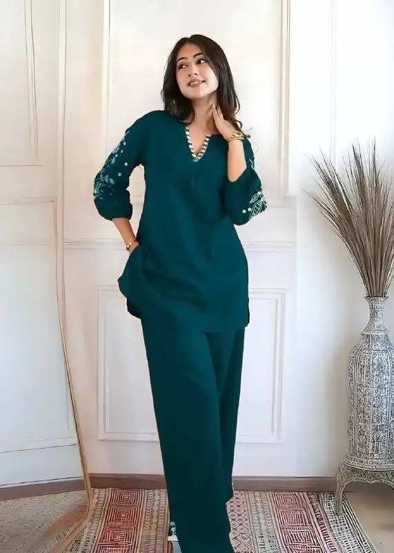 RRD 501 Cotton Flex With Embroidery Work Kurta Bottom Set Wholesale Supplier
