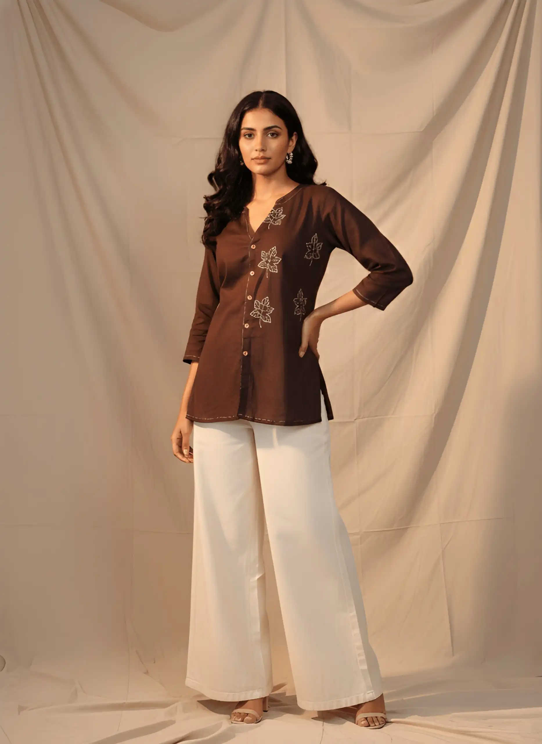 Shiv 1035 Cotton With Embroidery Work Short Top Wholesale Supplier