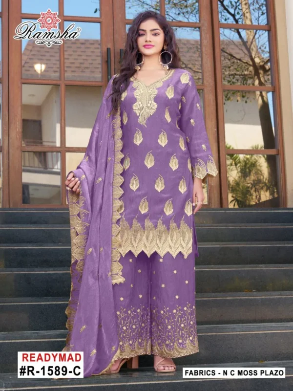 Stylish Ramsha R 1589 A To D Nc Moss Embroidered Salwar Kameez Wholesale 2026