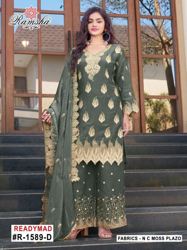 Stylish Ramsha R 1589 A To D Nc Moss Embroidered Salwar Kameez Wholesale 2026