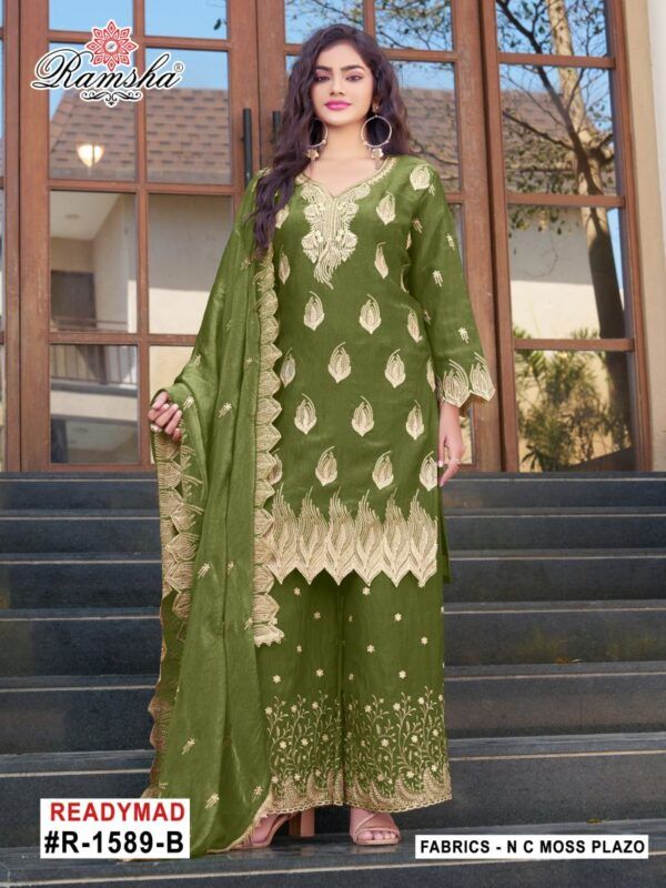 Stylish Ramsha R 1589 A To D Nc Moss Embroidered Salwar Kameez Wholesale 2026