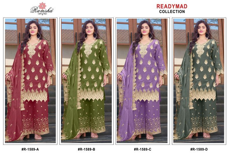Stylish Ramsha R 1589 A To D Nc Moss Embroidered Salwar Kameez Wholesale 2026