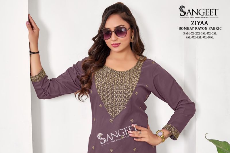 Beautiful Sangeet Ziyaa Vol 1 Bombay Rayon Embroidered Kurti Set Collection Wholesale 2026