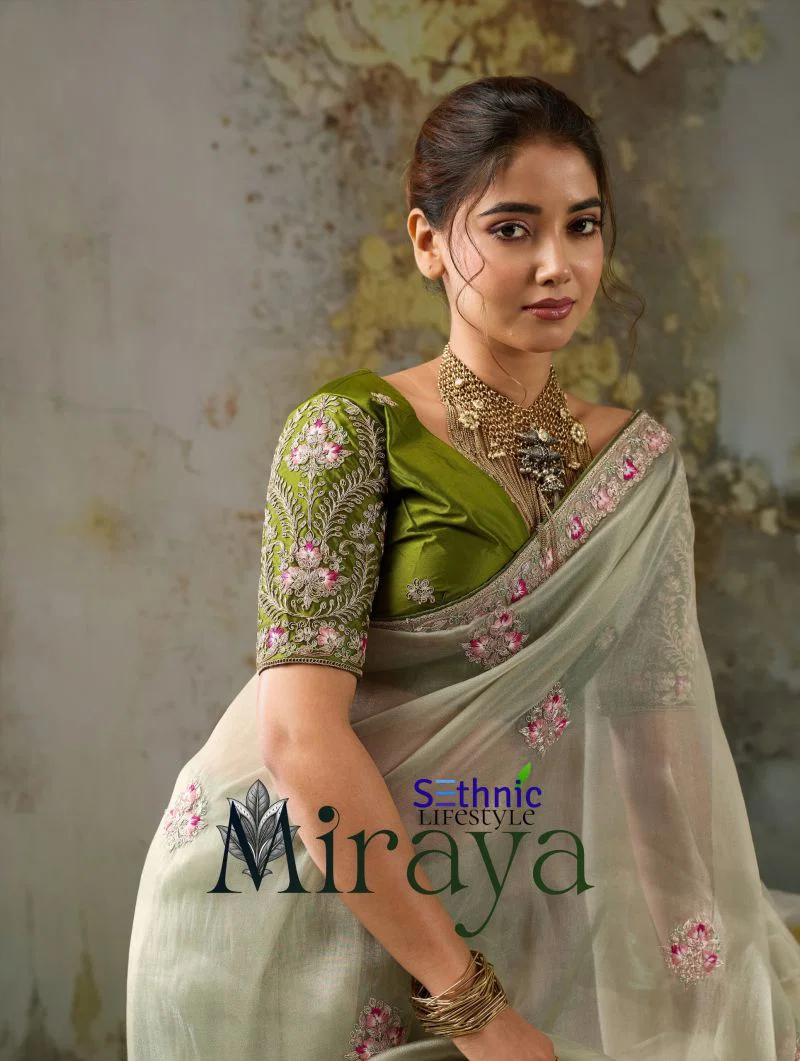 Sethnic Miraya Metallic Tissue Pita Zari And Thread Work Saree Collection Wholesale