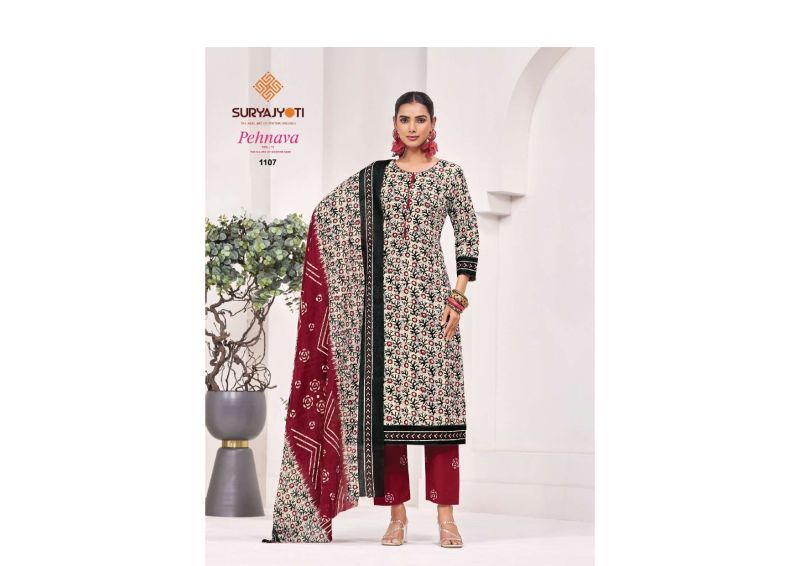 Buy Suryajyoti Pehnava Vol 11 Readymade Cambric Cotton Printed Kurti With Bottom Dupatta Wholesale 2026