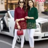 Tips And Tops Polo 201 To 206 Rayon Embroidered Fancy Short Top Collection Wholesale