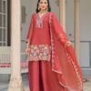 Buy Zaveri D 50134 Red Crush Satin Beats Work Designer Salwar Suit Collection Wholesale 2026