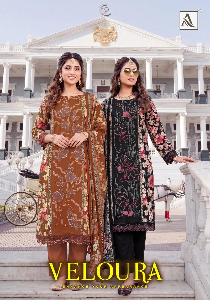 Alok Veloura Viscose Maslin Digital Printed Dress Material Collection Wholesale