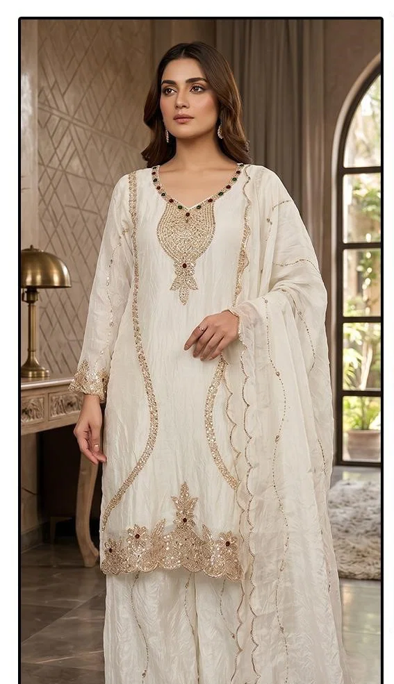 Hoor Tex 996 A To D Fandy Crush Embroidered Salwar Kameez Collection Wholesale